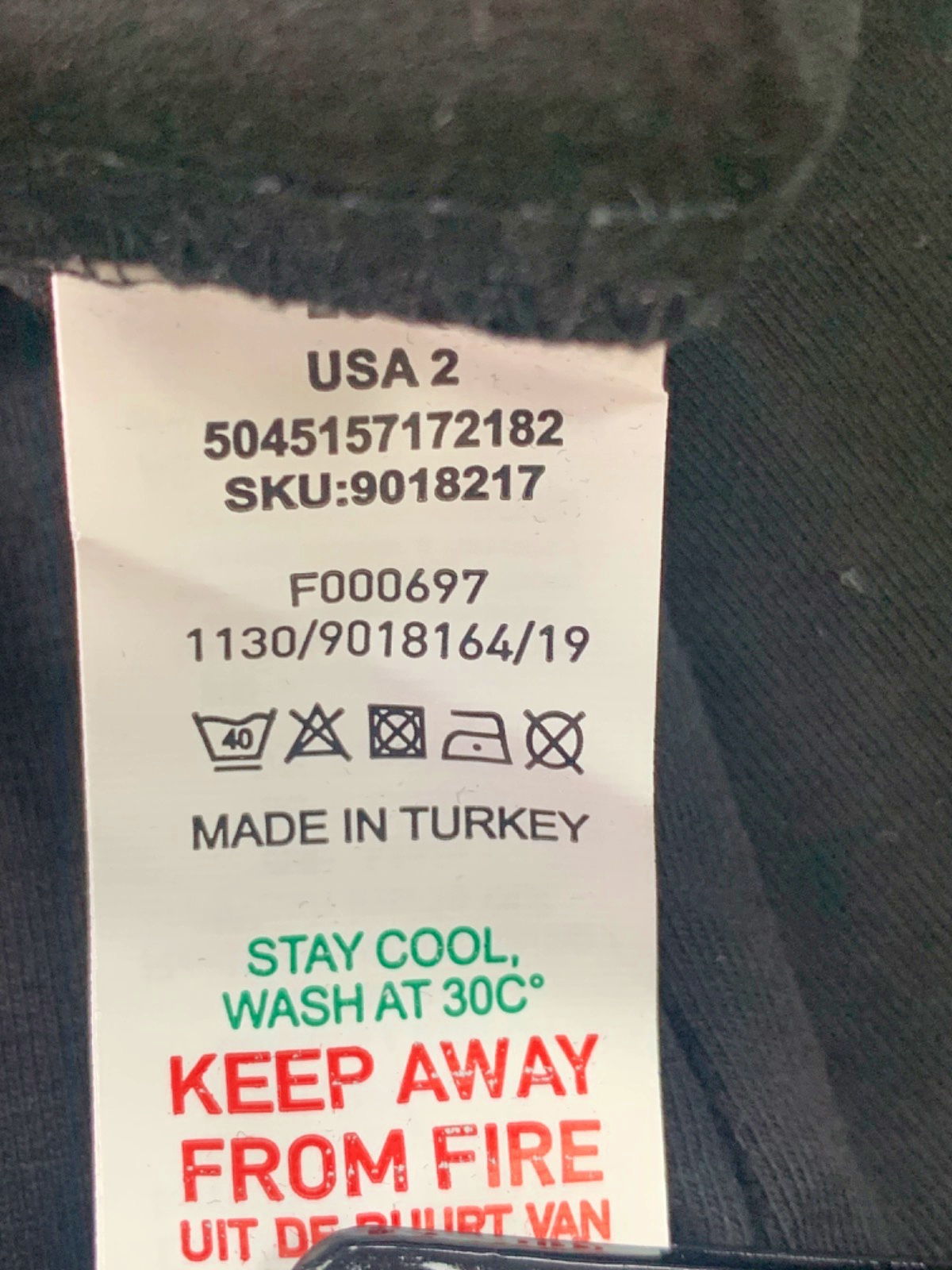 New Look Black T-Shirt with White Trim UK 6