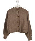 V by Very Beige Wool Blend High Neck Cardigan UK S