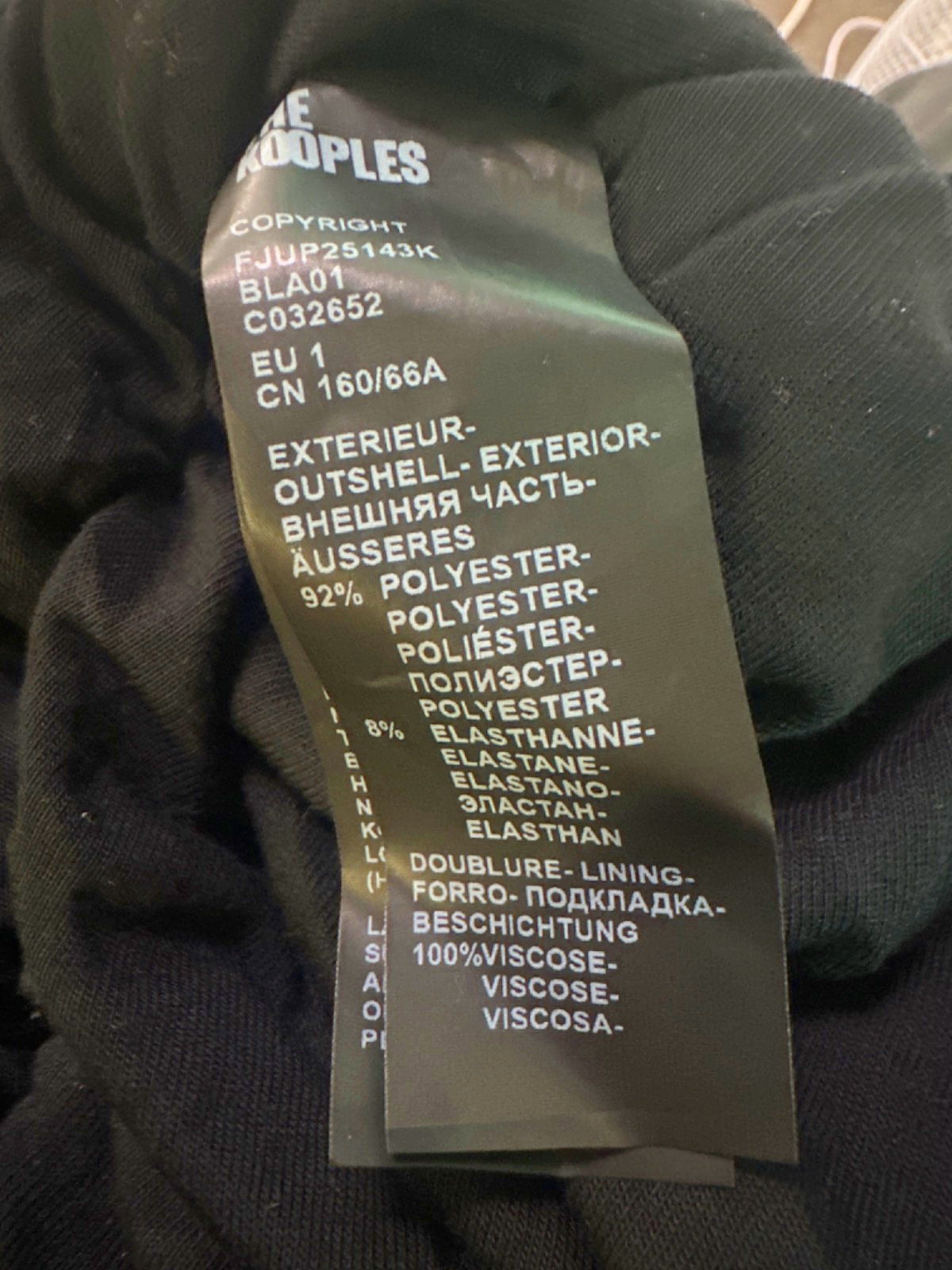 The Kooples Black Ruched Skirt SZ1 UK 8