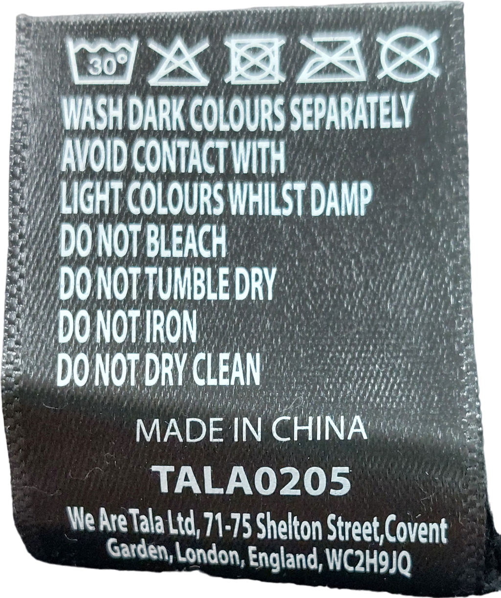 T/ALA Black Wide Leg Joggers UK S