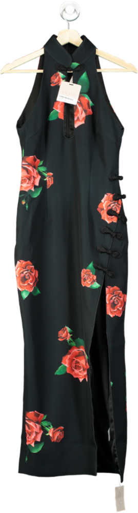 SAU LEE Black Multi Rayna Dress UK 10
