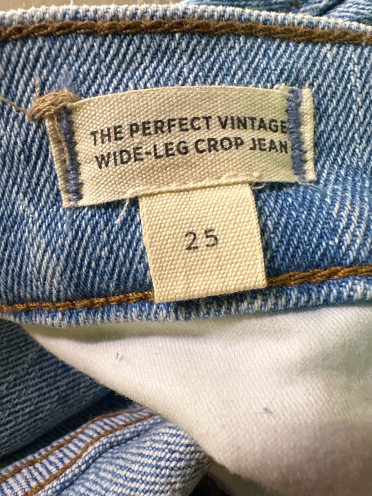 Madewell Light Blue The Perfect Vintage Wide-Leg Crop Jean UK 25