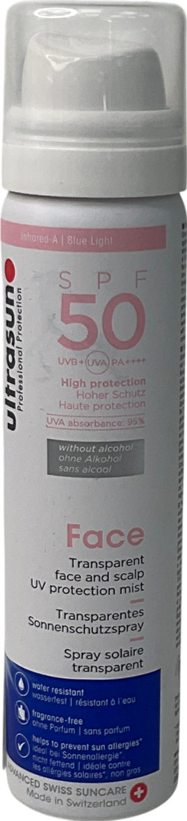 Ultrasun Spf50 Uv Face & Scalp Mist 75ml
