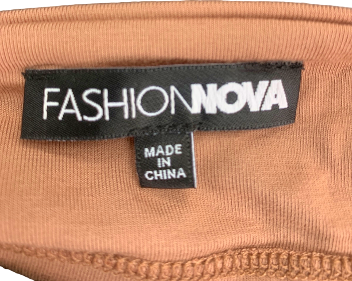 Fashion Nova Brown Sleeveless Top XS