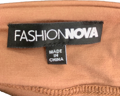 Fashion Nova Brown Sleeveless Top XS