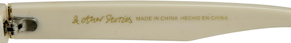 & Other Stories Cream Cat-eye Sunglasses With Brown Tinted Lenses