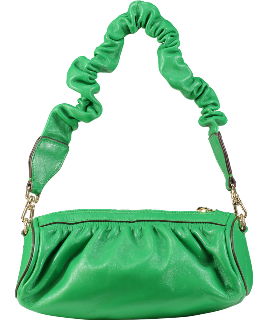Green Manu Atelier Mini Cylinder Zip-up Shoulder Bag