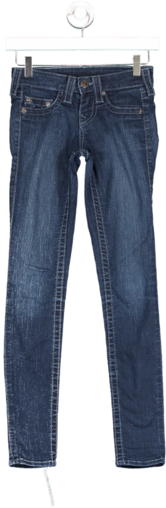 True Religion Blue Halle Skinny Jean UK XXS