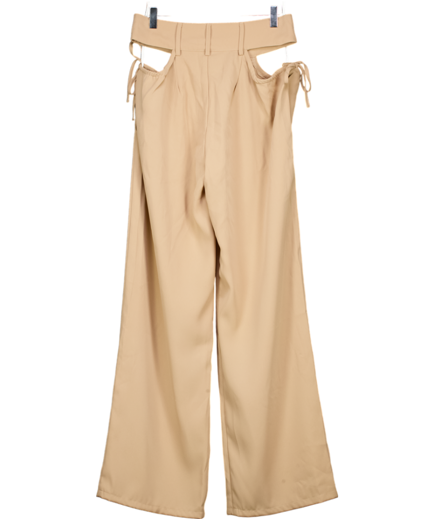 Superdown Beige Benny Cut Out Trousers UK M