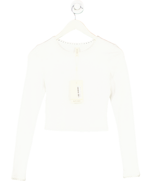 Kivari White Tallulah Crop Top UK 8