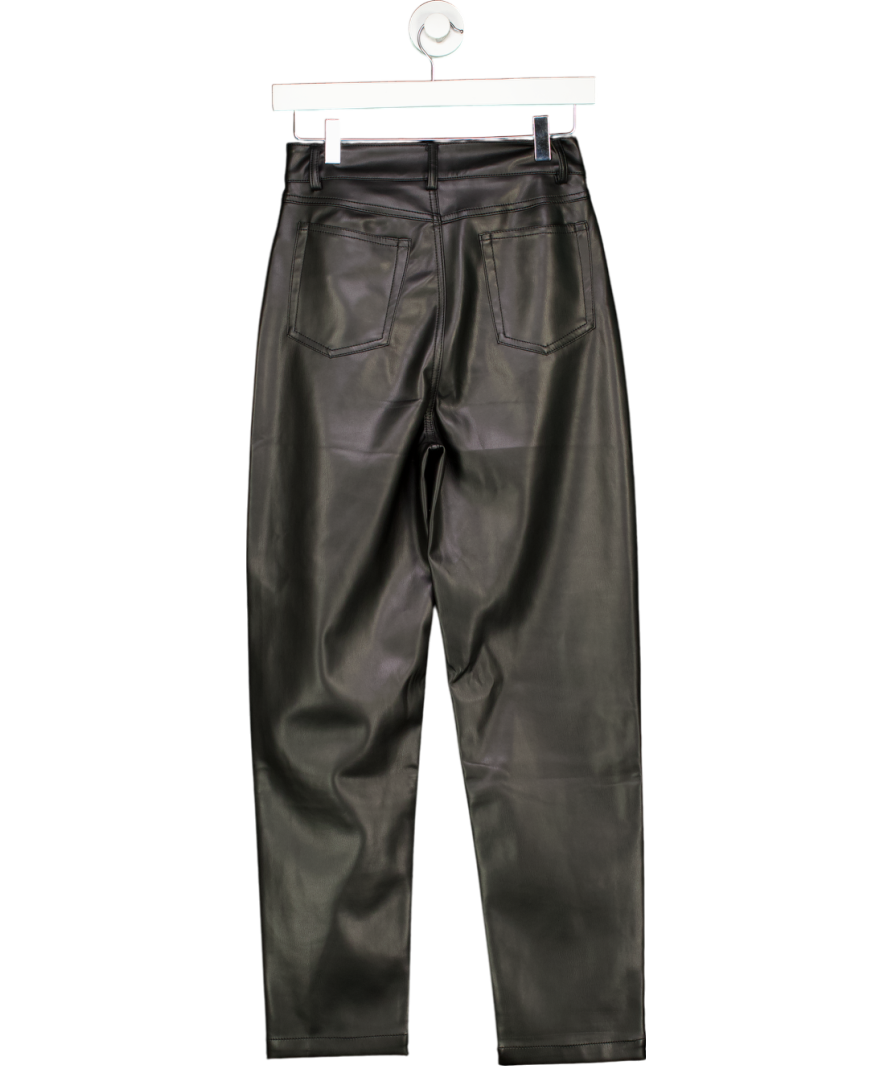 Oasis Black Faux Leather Jeans UK 8