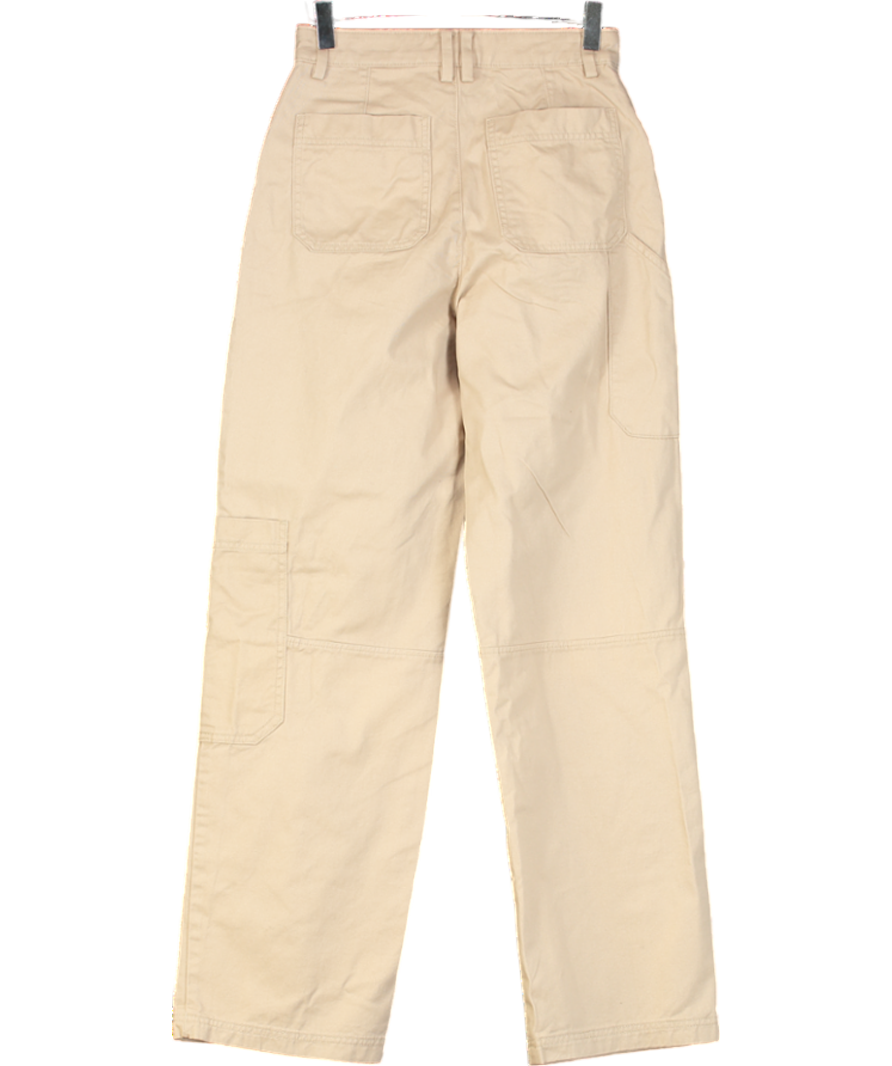 H&M Beige Zip Pocket Jeans UK 6