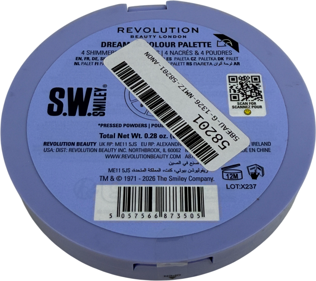 Revolution S.w.smiley Dream In Colour Eyeshadow Palette 0.28oz