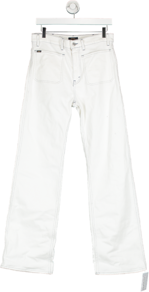 Polo Ralph Lauren White Blue Stitch Denim Jeans BNWT  W29