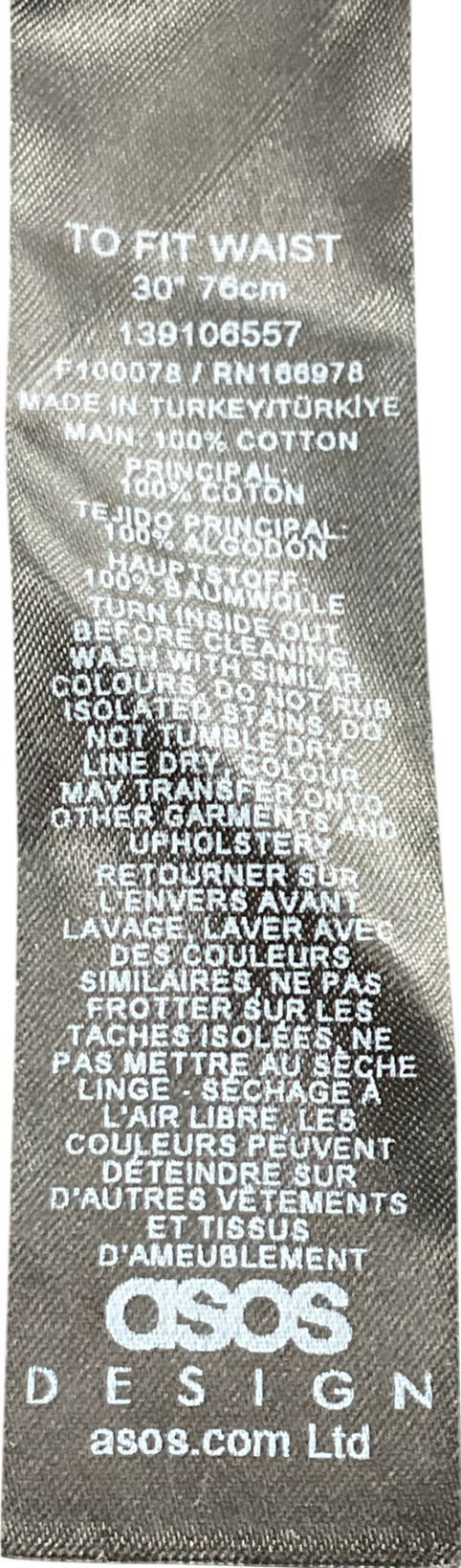 ASOS Blue Turn Up Jeans With Contrast Stitch In Indigo W30