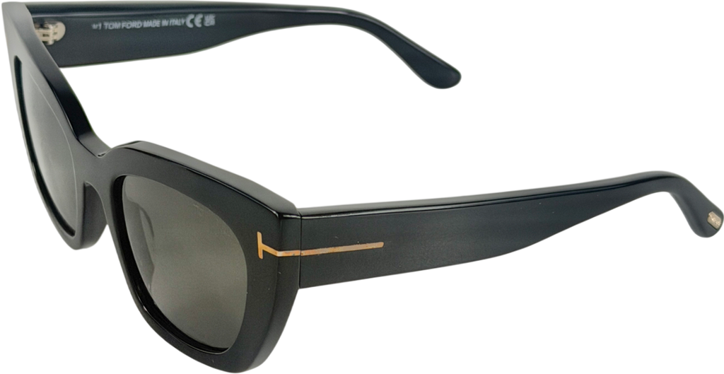 Tom Ford Athena Tf1190 Tf 1190 01a Shiny Black Sunglasses in Case & Box
