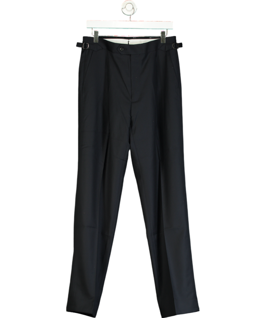 Suit supply Blue Navy Pleated Duca Trousers W46