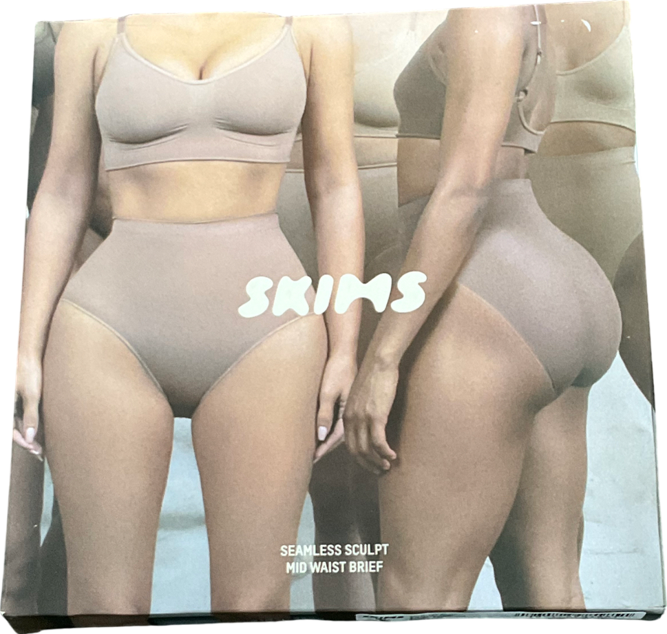 SKIMS Seamless Sculpt Mid Waist Brief In Sand UK XXS