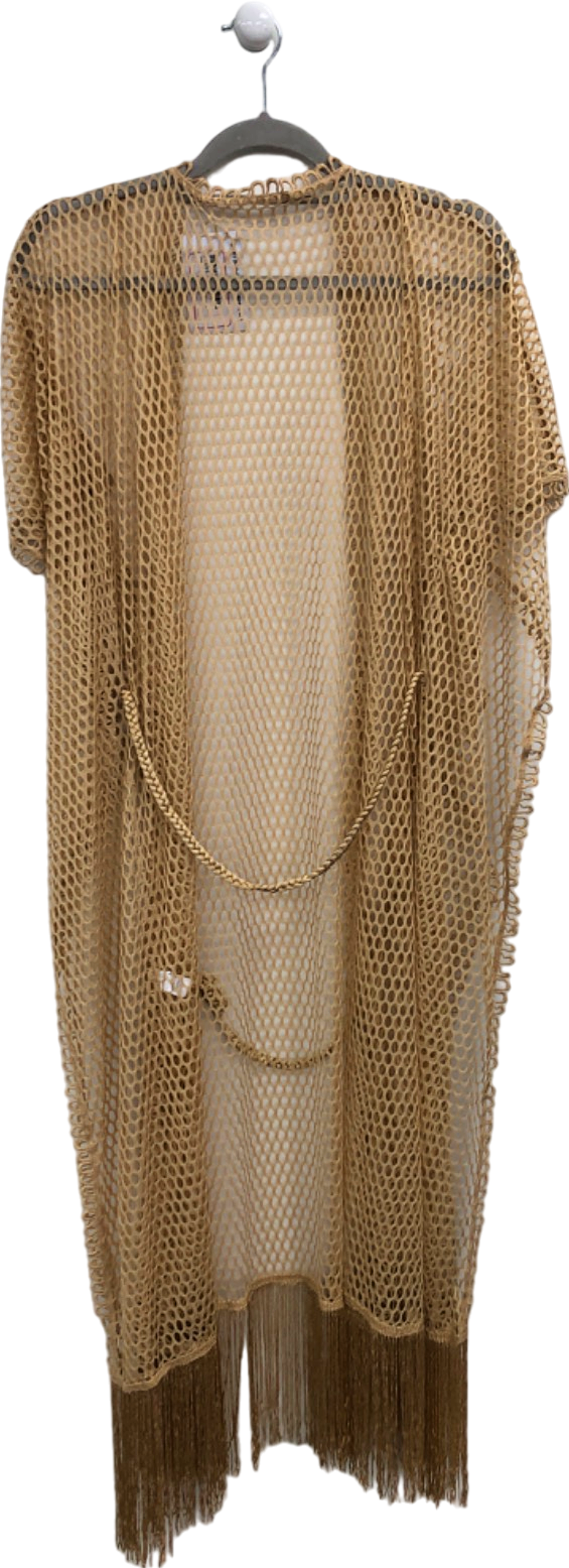Naia Rosa Mesh Beach Kaftan, Gold
