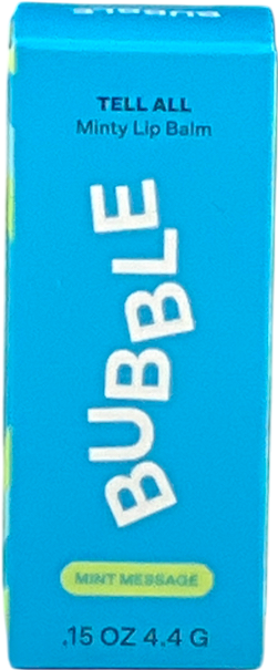 bubble Tell All Mint Message Minty Lip Balm 4g
