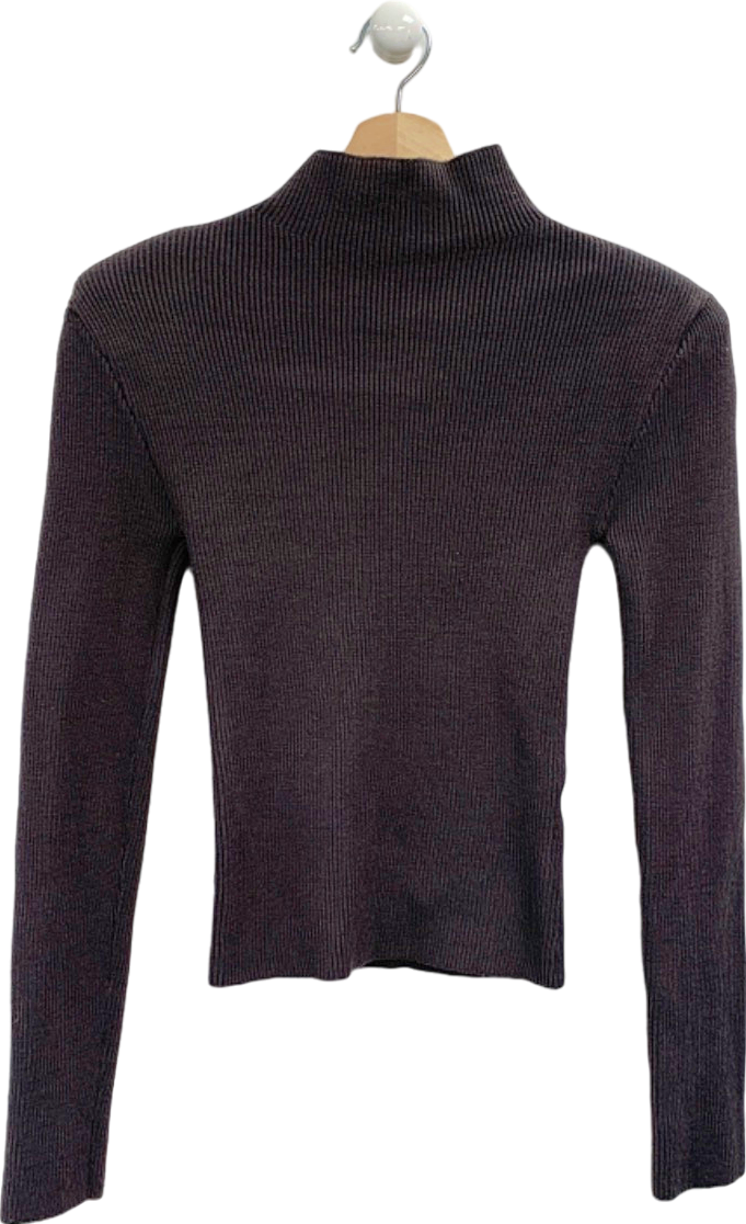 Na-kd X Claire Rose Black Ribbed Turtleneck Sweater UK S