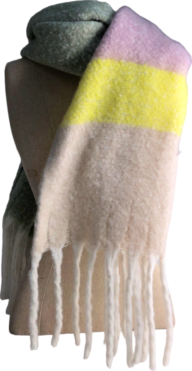 NEXT Multicoloured Fringed Scarf One Size