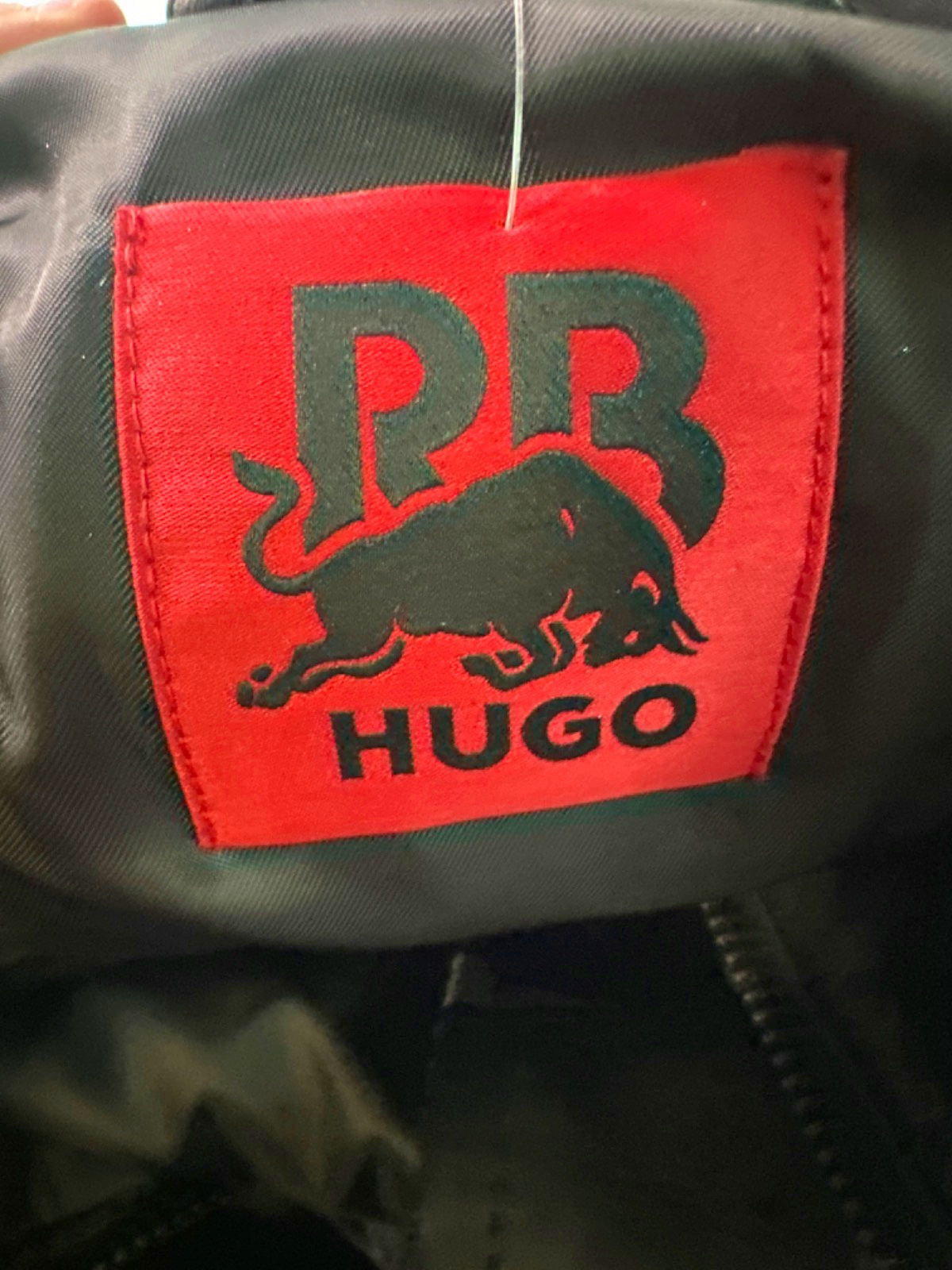 HUGO BOSS X Redbull Racing Bulls Black Leather Jacket UK S