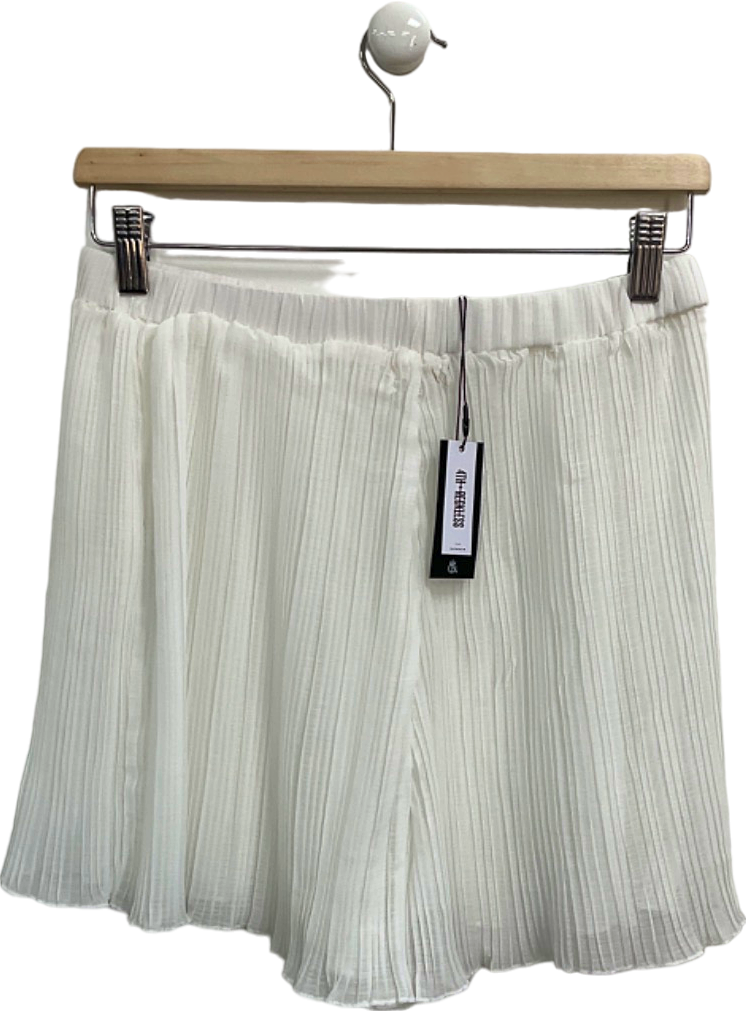 4th & Reckless White Pleated Shorts UK 10