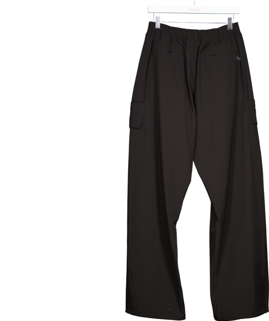 Vanquish Black Utility Wide Leg Cargo Pants UK L