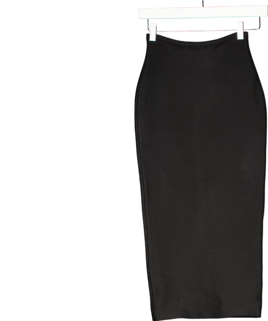 Black Stretch Pencil Skirt UK XS