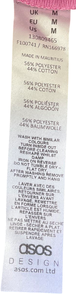 ASOS Pink Super Soft Roll Neck With Cuff Detail Jumper UK M