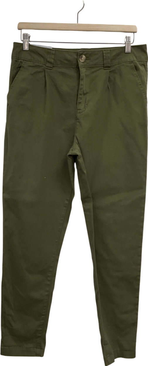 New Look Green Khaki Slim Stretch Cotton Chinos UK 12