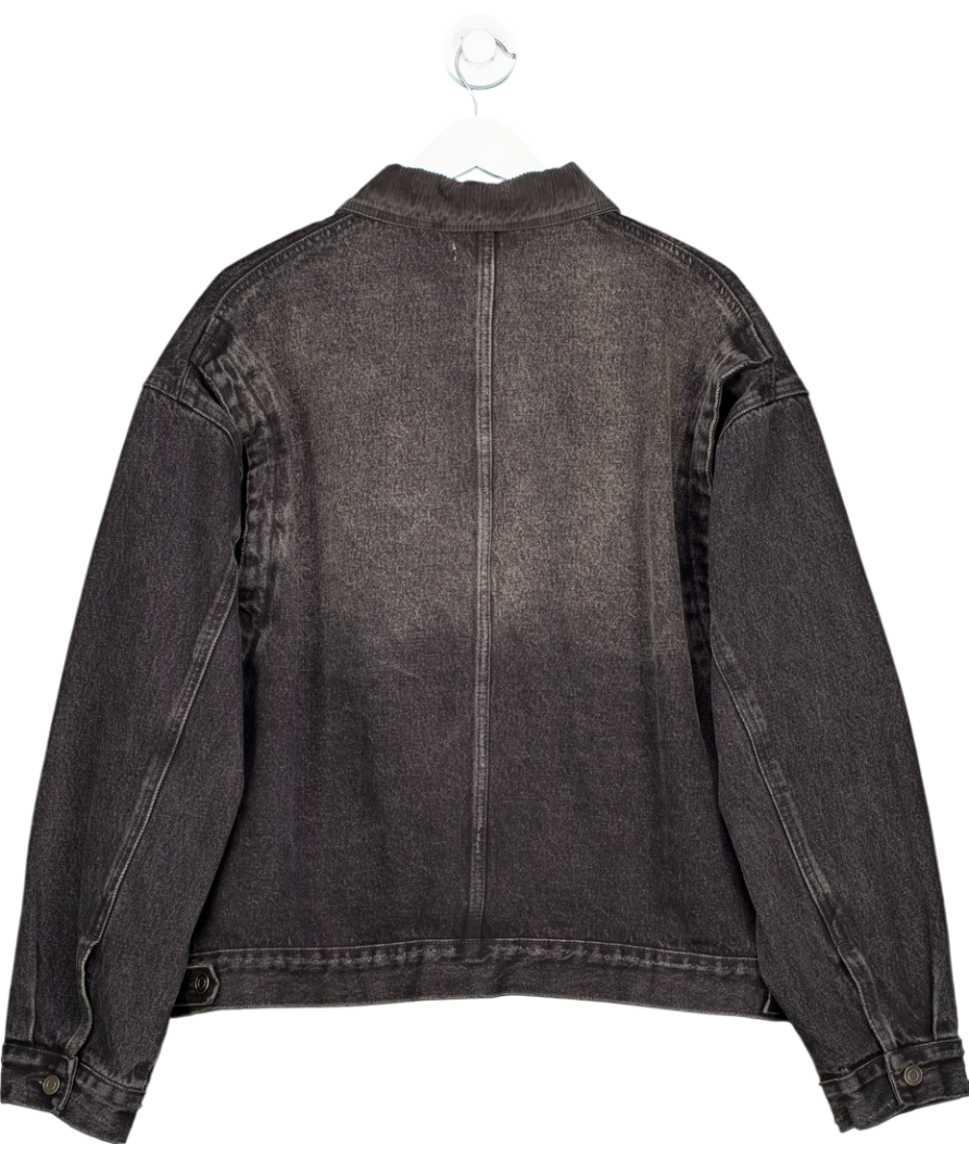 taptaptap Grey Oversized Denim Jacket UK L
