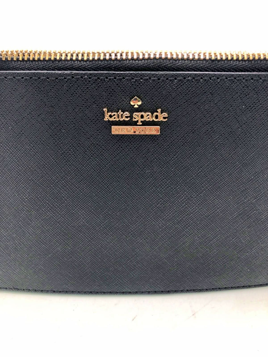 Kate Spade Black Leather Cameron Street Ariah Pouch bag with wrist strap