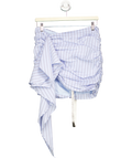 Little Mistress Blue Stripe Ruffle Mini Skirt UK S