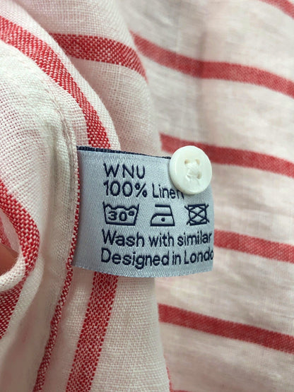 WNU Red Striped Linen Shirt UK 10