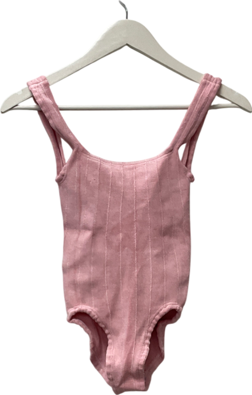 Hunza G Pink Nile Ribbed Swimsuit UK S