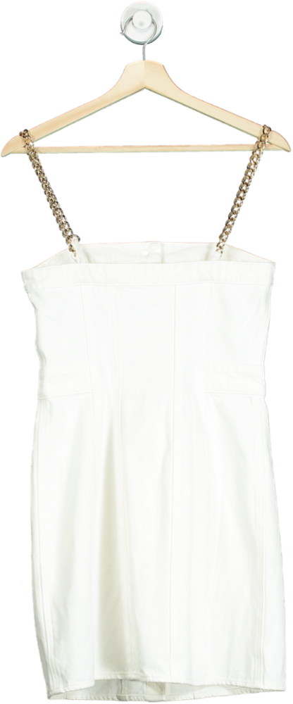 Michael Kors Optic White Chain Strap Dress UK XS