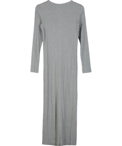 cos Grey Cotton Blend Midi Dress UK XS