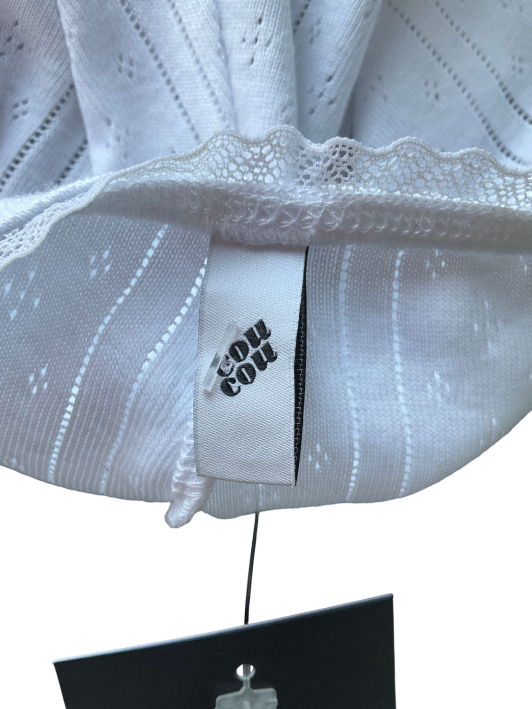 COU COU Intimates White The Pointelle Short UK M