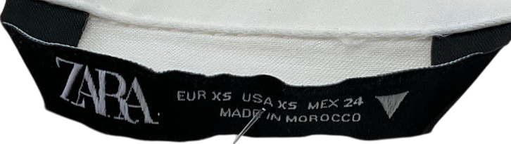 ZARA White Satin Long Sleeved Top UK XS