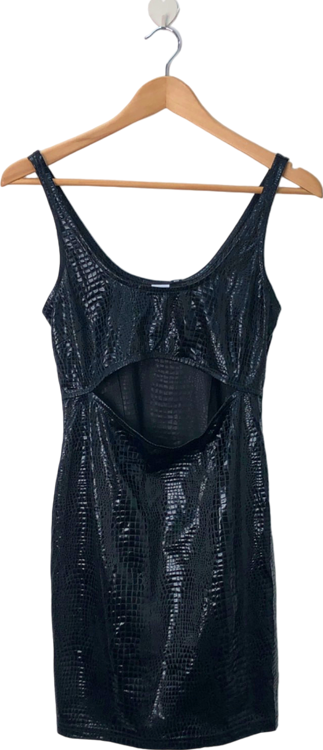 SomethingNew Black Snkloe SL Cutout Mini Dress M