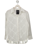 Self Who White Embroidered Detail Shirt UK S