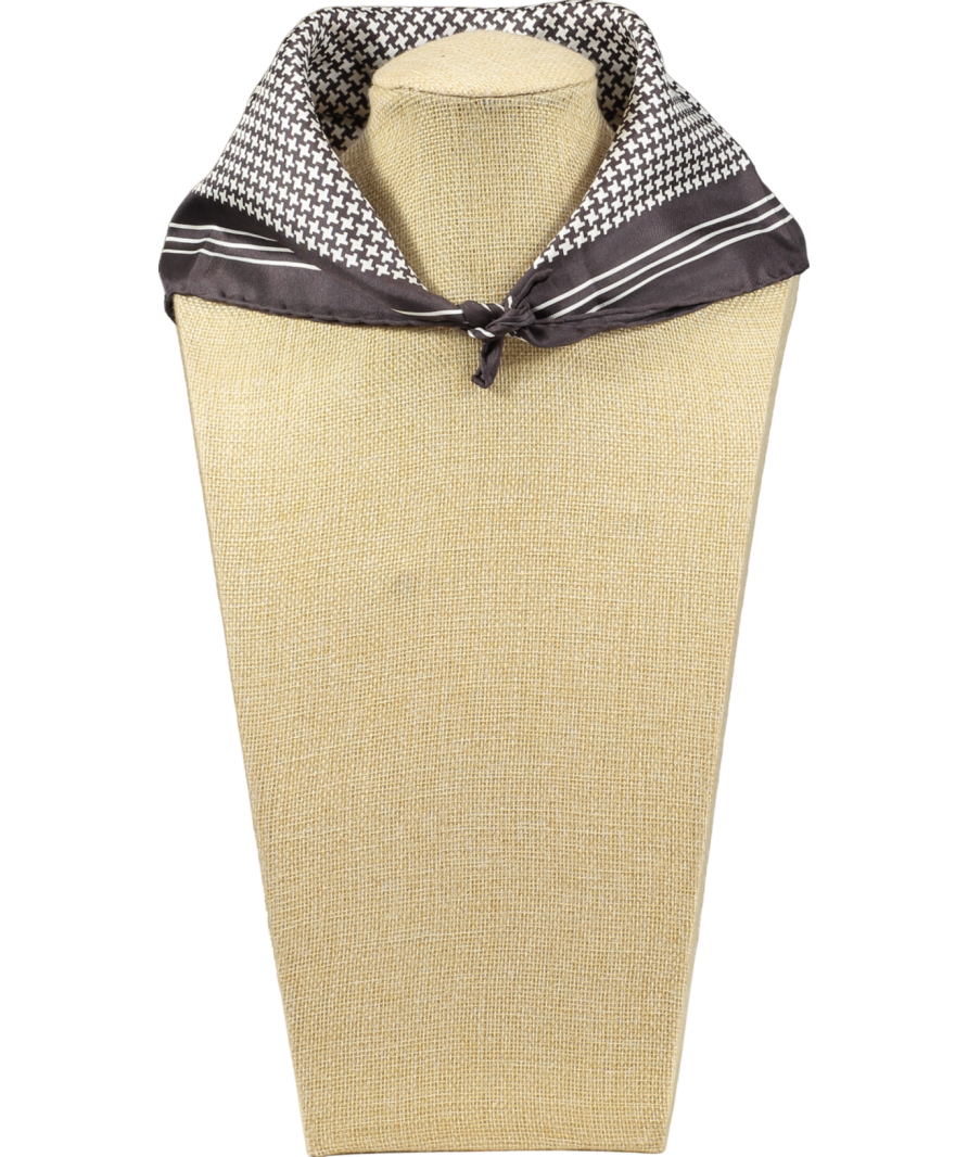 Tom Ford Brown Pocket Square 100% Silk with Logo