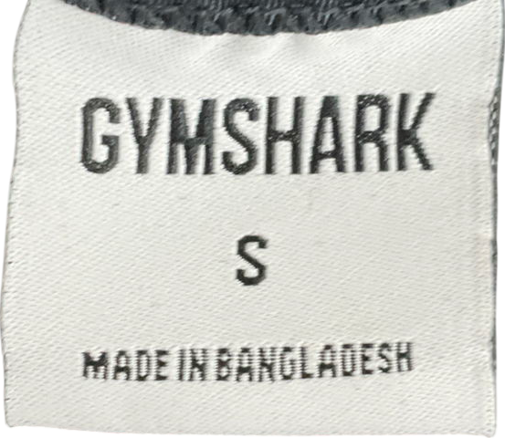 gymshark Black Power Crop Tank UK S