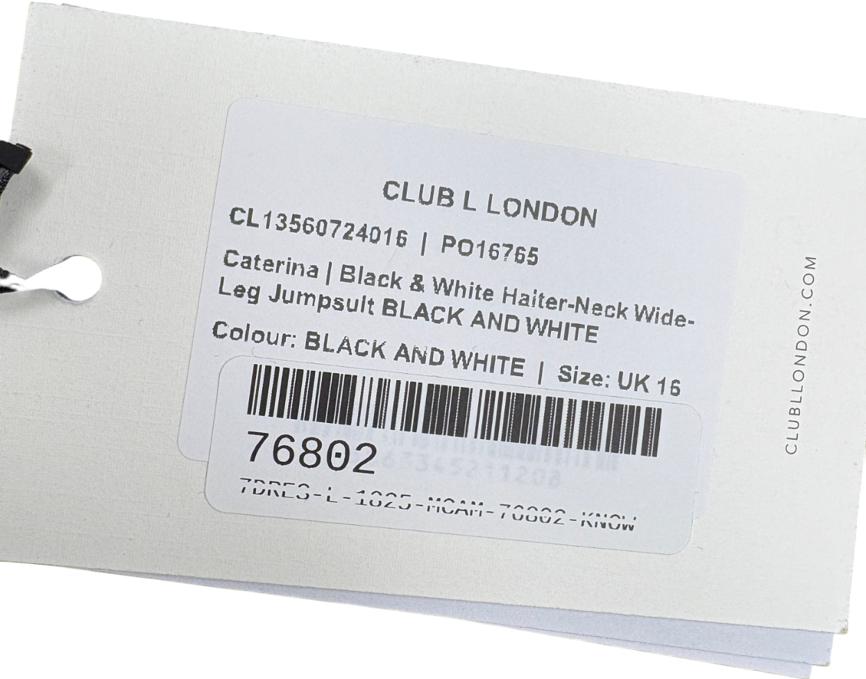 Club L Black Caterina Halterneck Wide Leg Jumpsuit UK 16