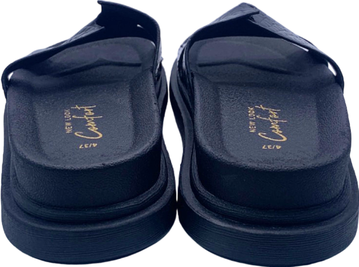 New Look Black Comfort Sliders UK 4