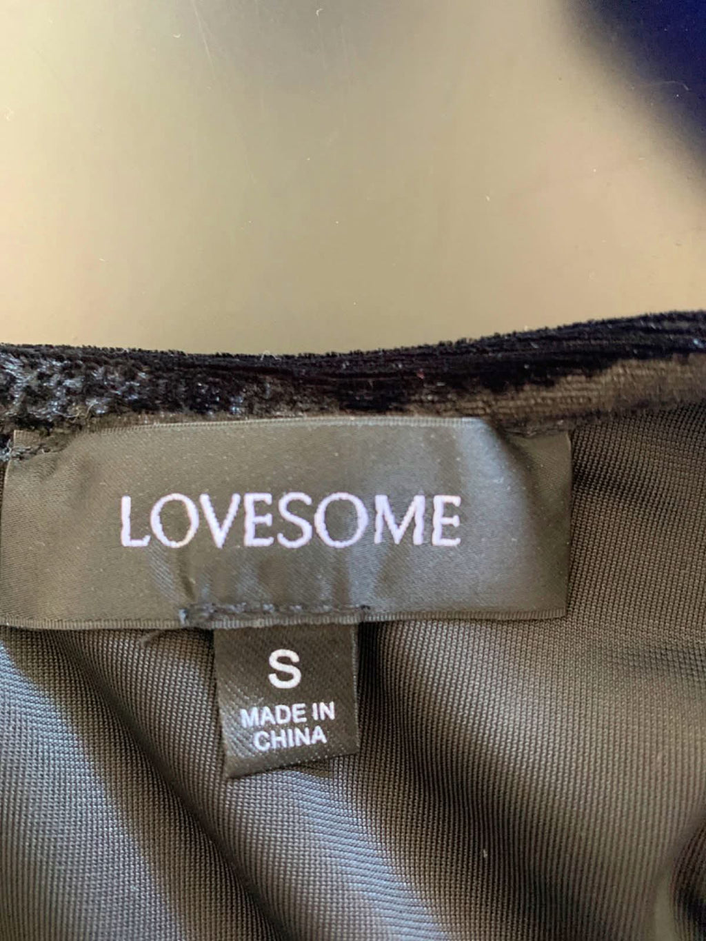 Lovesome Black Velvet Cutout Bodycon Dress UK S