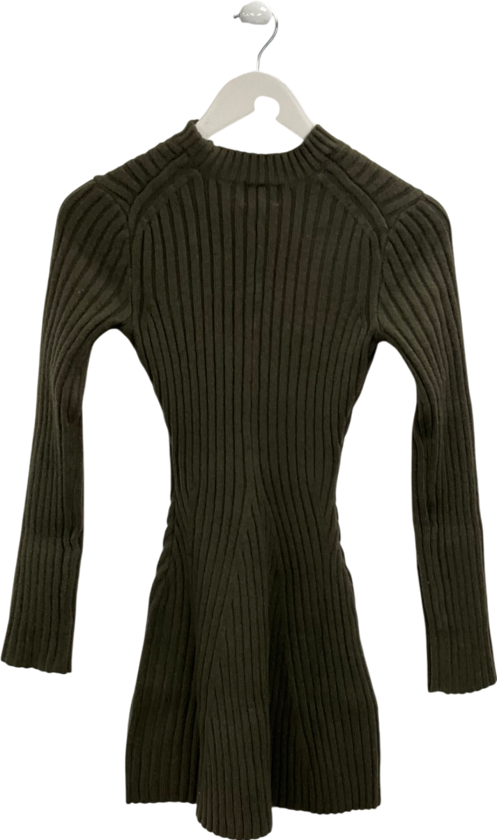 H&M Green Knit Dress UK XXS