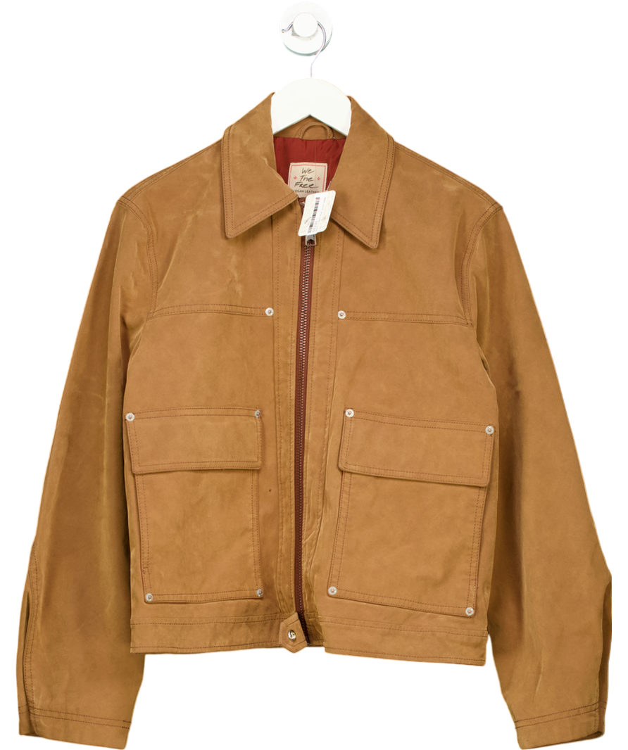 Brown We The Free Blair Vegan Suede Jacket UK 8